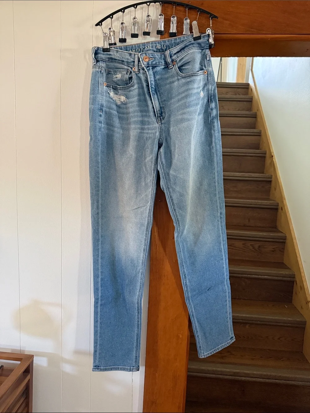 American Eagle Outfitters Light Blue Straight Leg Jeans